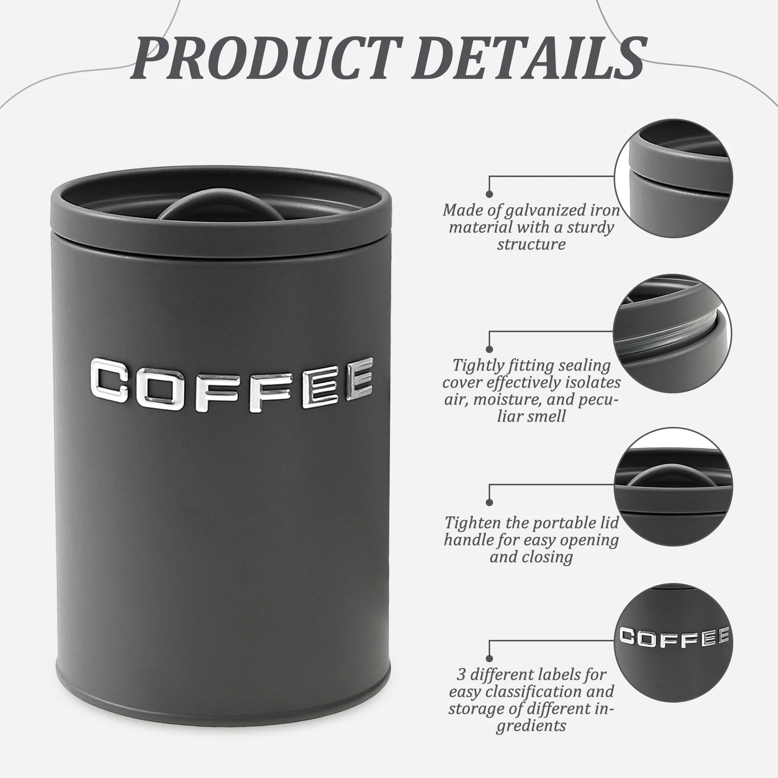 กระป๋องเก็บชา กาแฟ น้ำตาล 3 ชิ - Canister Coffee Sugar Tea บทวิจารณ์และราคา