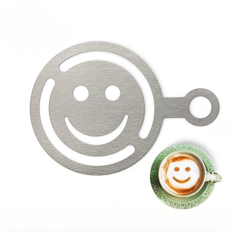 ลายฉลุลาเต้อาร์ตสแตนเลส, แป้งโ - Coffee Stencil Art บทวิจารณ์และราคา