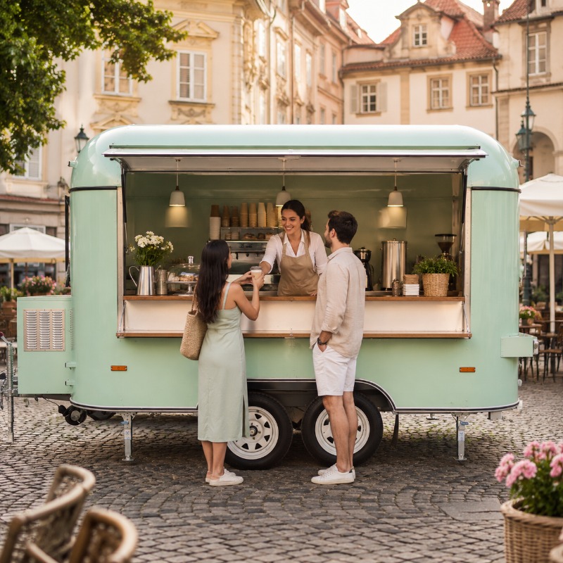 รถขายอาหารเคลื่อนที่แบบกำหนดเอ - Juice Tea Coffee บทวิจารณ์และราคา
